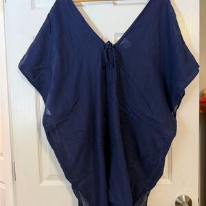 Kona Sol Navy Blue Swim Cover-Up Large